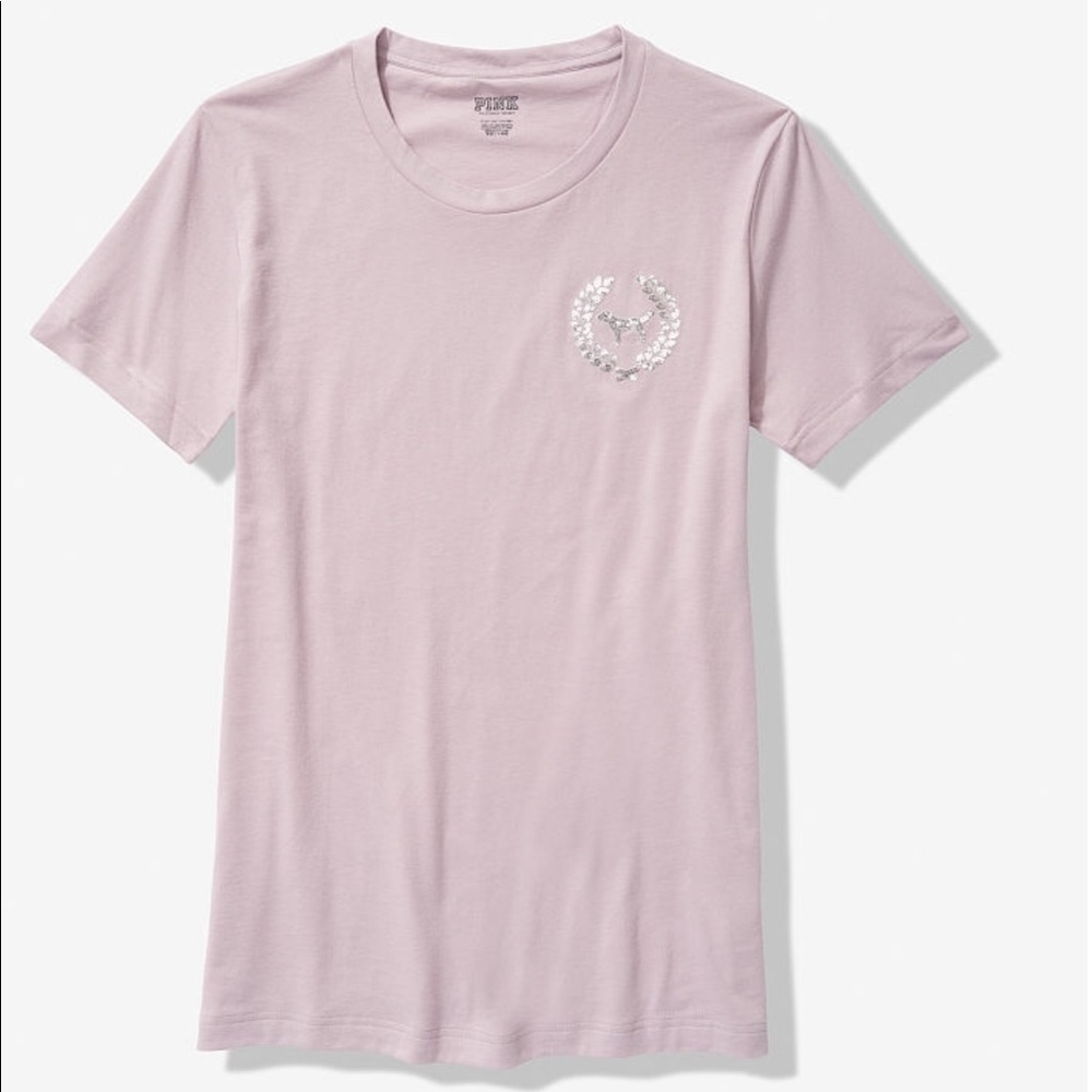 Victoria secret pink bling campus tee medium new
